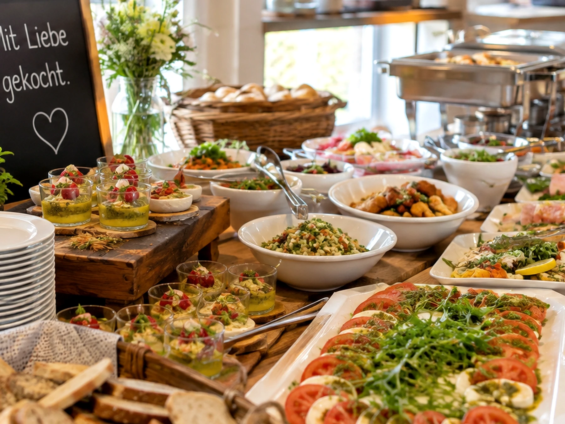 Festlich gedeckter Tisch beim Catering